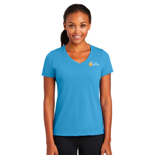 Beehive Port & Co Women's Performance Blend V-Neck Tee - LPC381V