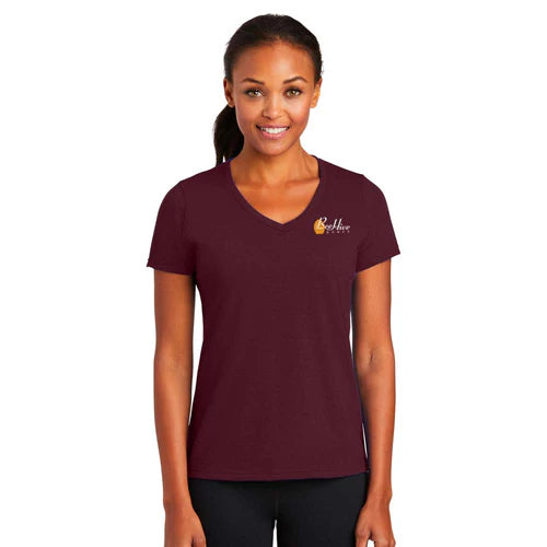 Beehive Port & Co Women's Performance Blend V-Neck Tee - LPC381V