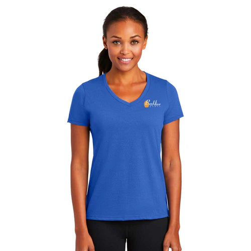 Beehive Port & Co Women's Performance Blend V-Neck Tee - LPC381V
