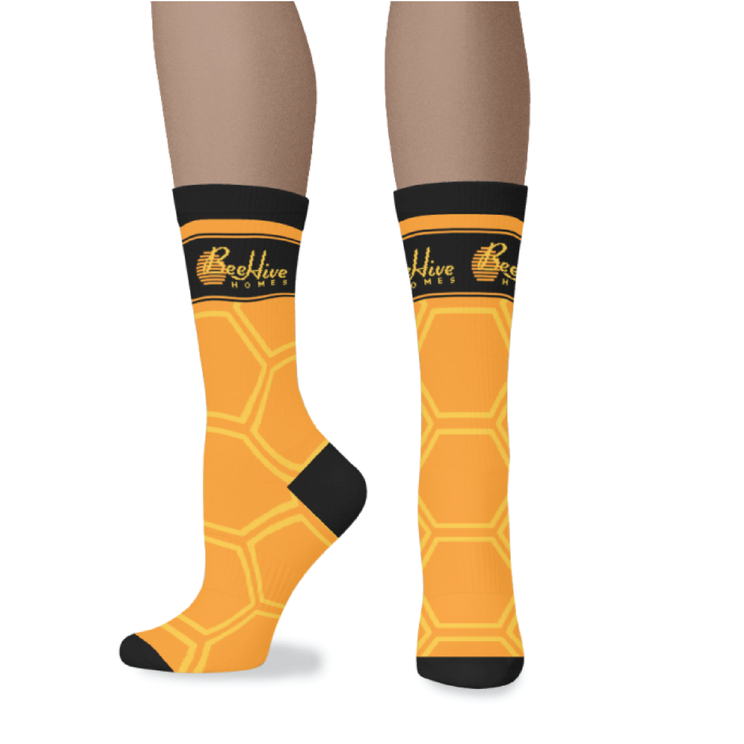 BeeHive "Comb" Cotton Athletic Crew Socks
