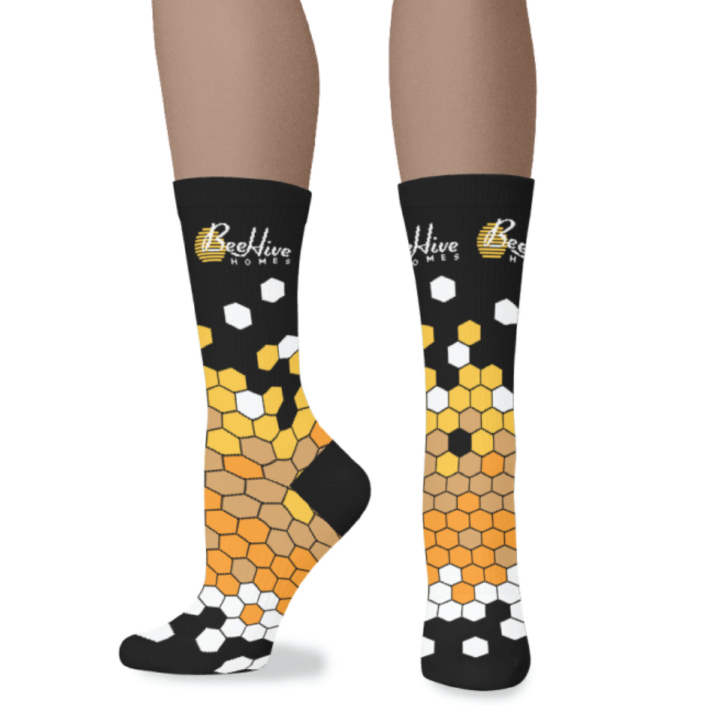 BeeHive Cotton "Honeycomb" Athletic Crew Socks
