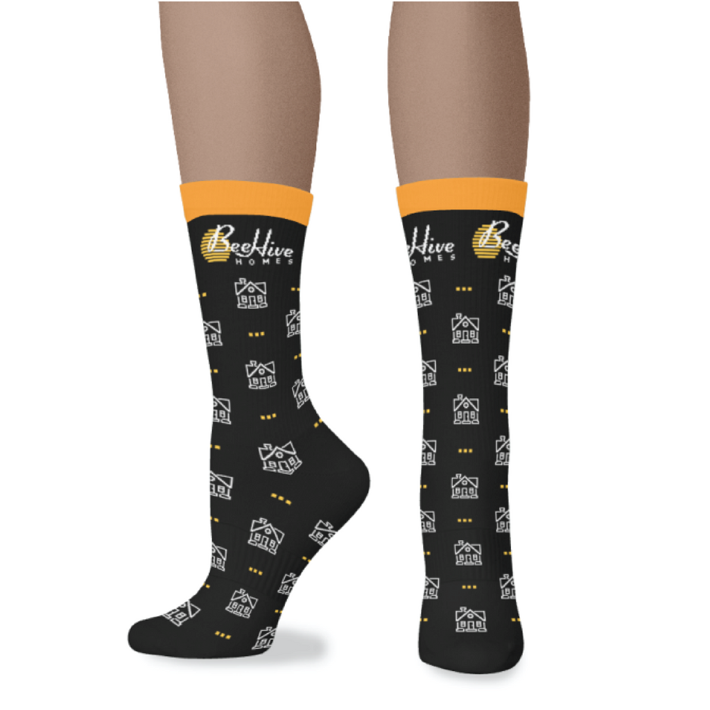 BeeHive "Homes" Cotton Athletic Crew Socks