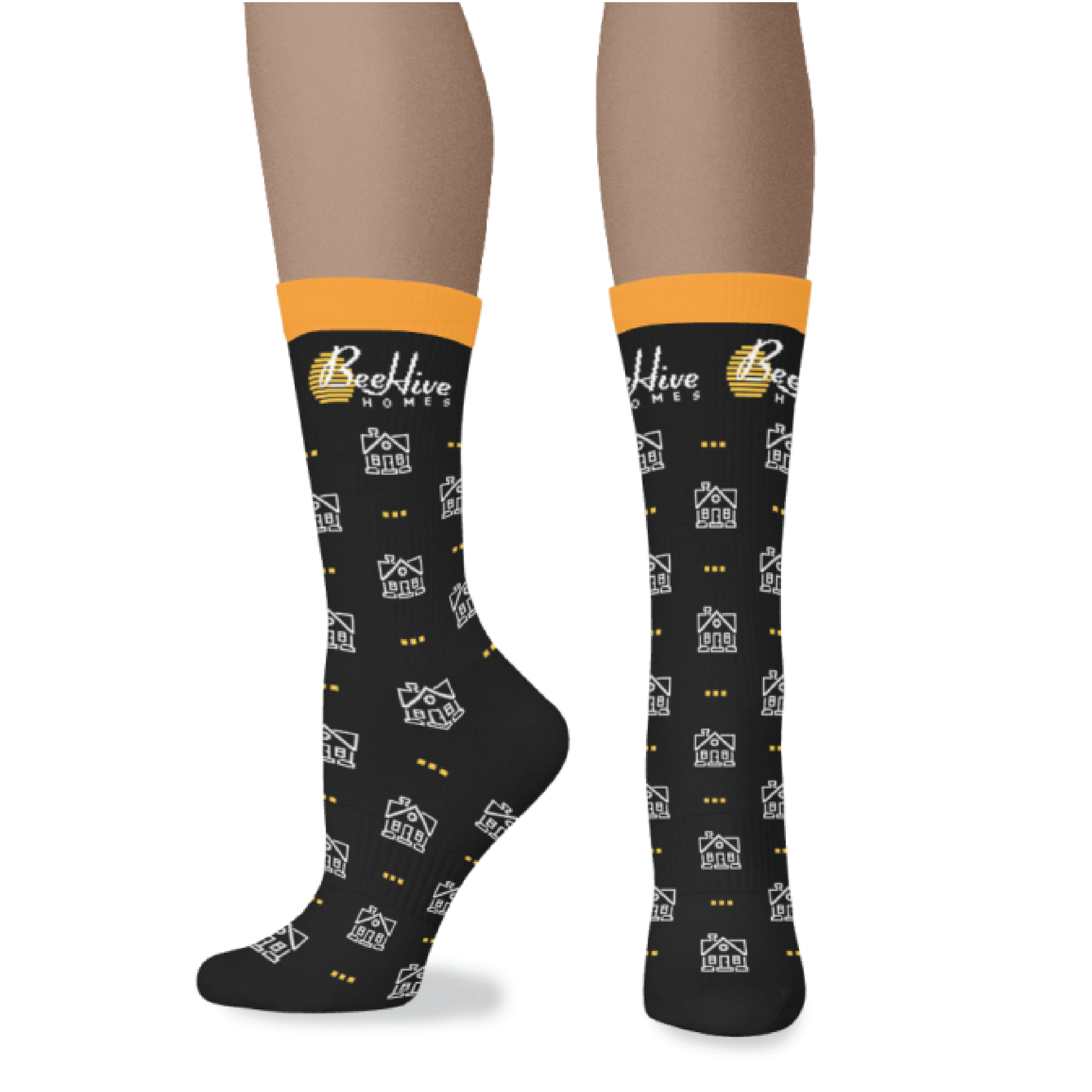 BeeHive "Homes" Cotton Athletic Crew Socks