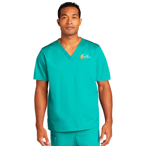 BeeHive WonderWink® Unisex WorkFlex™ Chest Pocket V-Neck Top