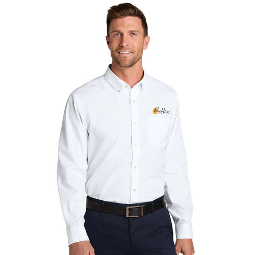 BeeHive Port Authority® Long Sleeve Nailhead Easy Care Shirt - W816