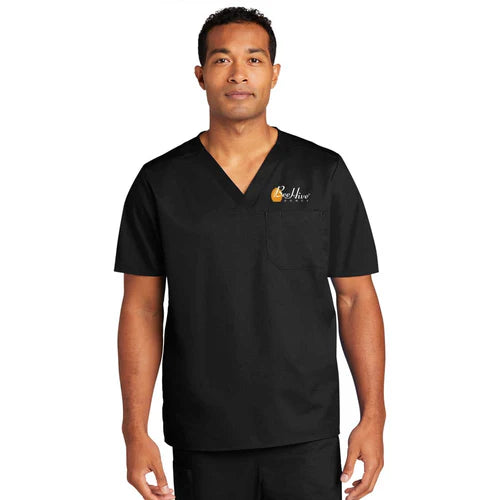 BeeHive WonderWink® Unisex WorkFlex™ Chest Pocket V-Neck Top