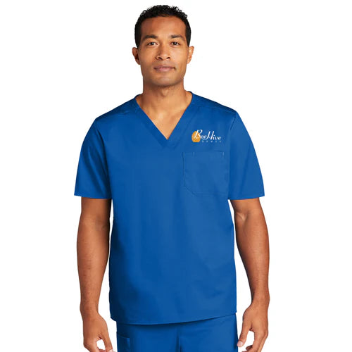BeeHive WonderWink® Unisex WorkFlex™ Chest Pocket V-Neck Top