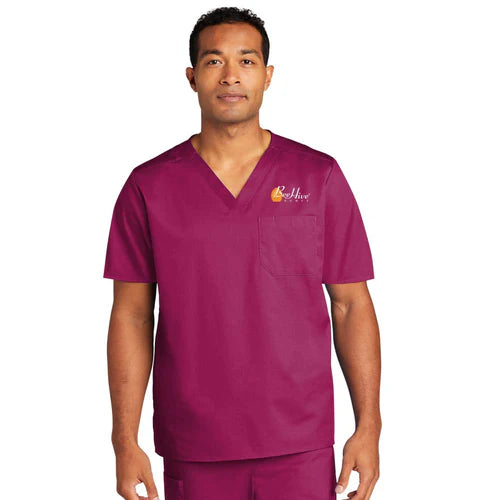 BeeHive WonderWink® Unisex WorkFlex™ Chest Pocket V-Neck Top