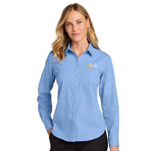 Beehive Port Authority® Women’s Long Sleeve Nailhead Easy Care Shirt - LW816